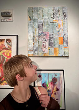 "Right Now" Multimedia Collage; NSU's 14th Annual Juried Art Exhibition 2023